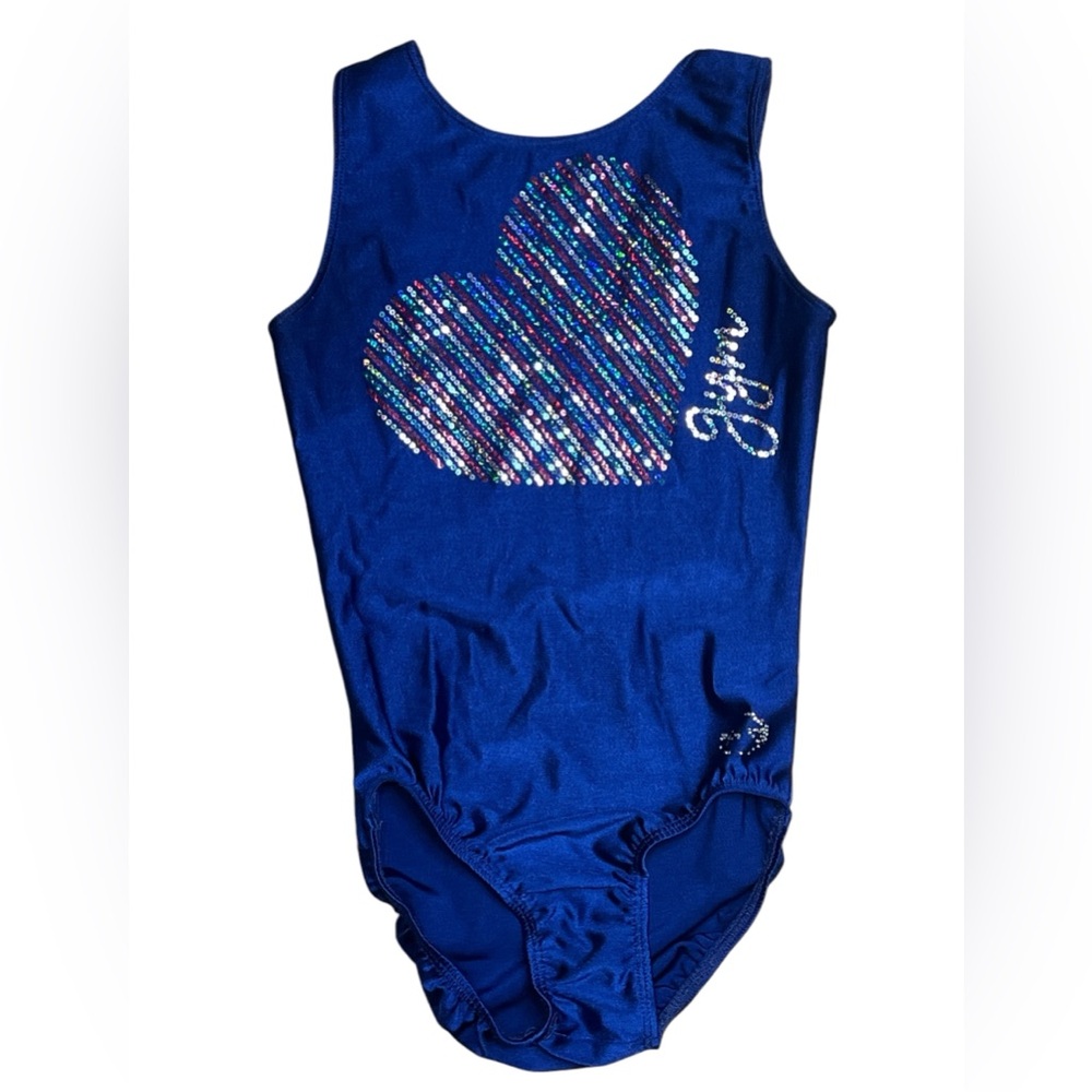 Ozone Gymnastics Leotard‎ sequins size AS Blue